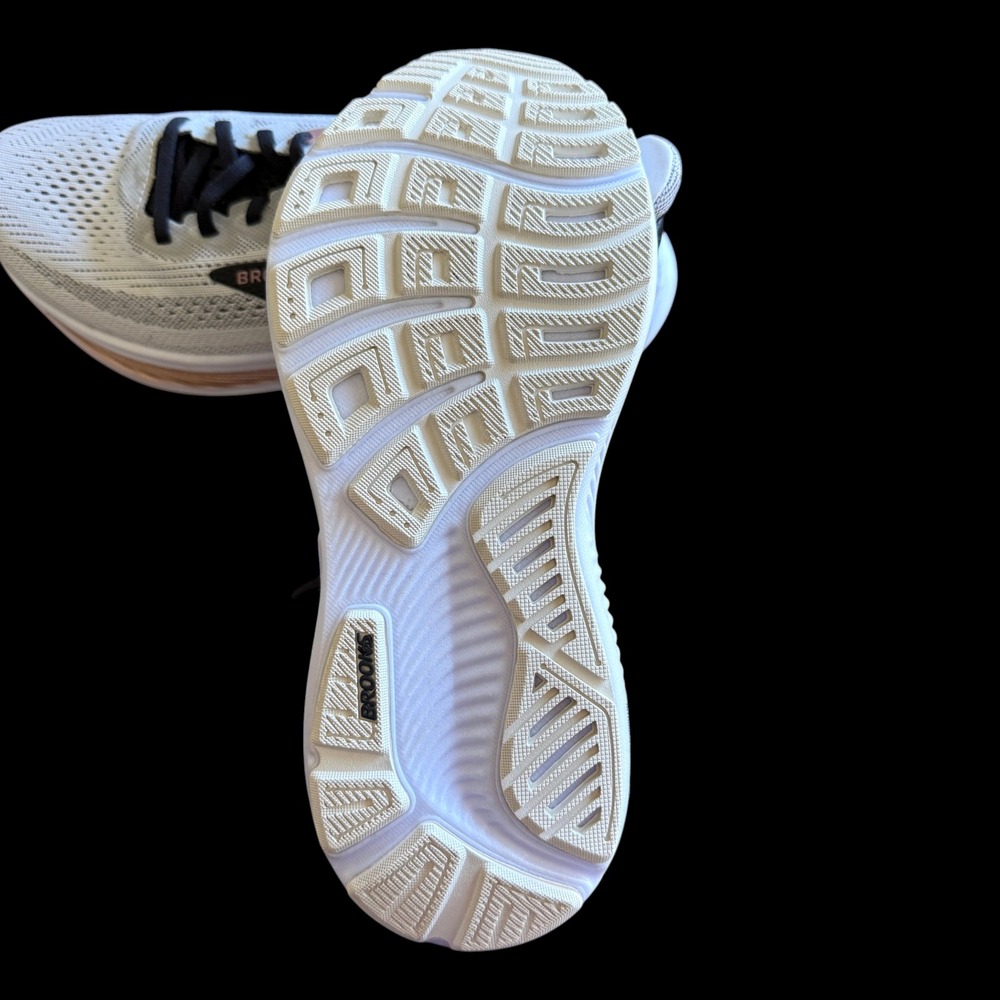 Brooks Ghost 17 Run & Walk Shoes White Black Rose Gold Neutral Womens Size 8 M - Picture 11 of 14